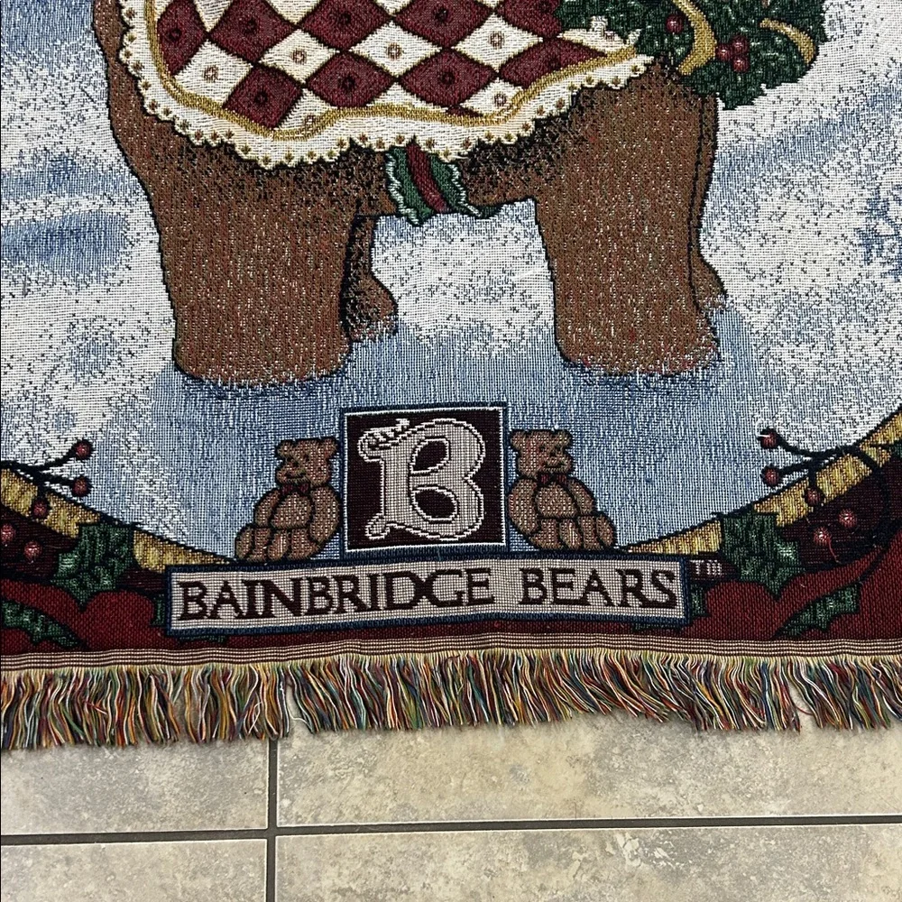 Holiday Tapestry Blanket-Bainbridge Bears